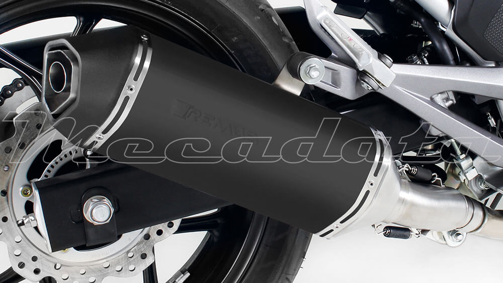 Honda NC 750 S Echappement Remus Okami Inox noir Zoom