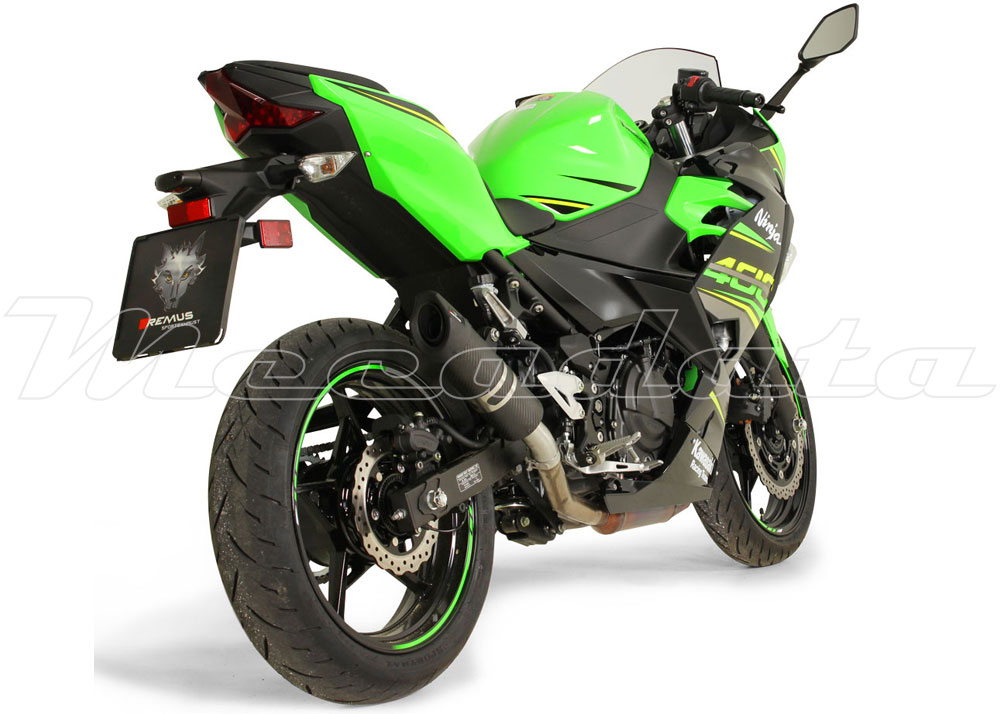 Kawasaki Ninja 400 Echappement Remus Sport Flow Carbone Ensemble