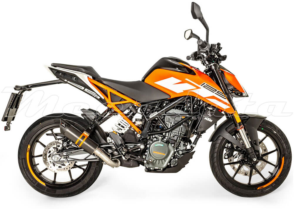 KTM 125 Duke Ligne complète Echappement Remus Sport Flow Carbone Ensemble