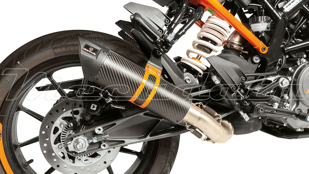 KTM 125 Duke Ligne complète Echappement Remus Sport Flow Carbone Zoom