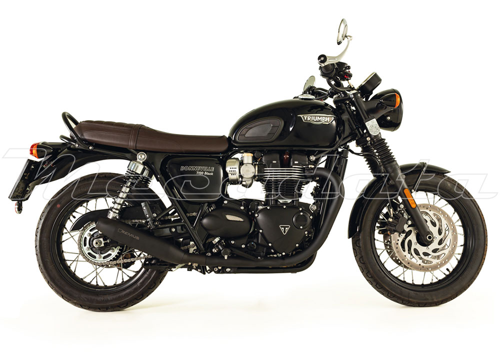 Triumph Bonneville T120 Black Echappement Remus Custom Tapered Inox noir Ensemble