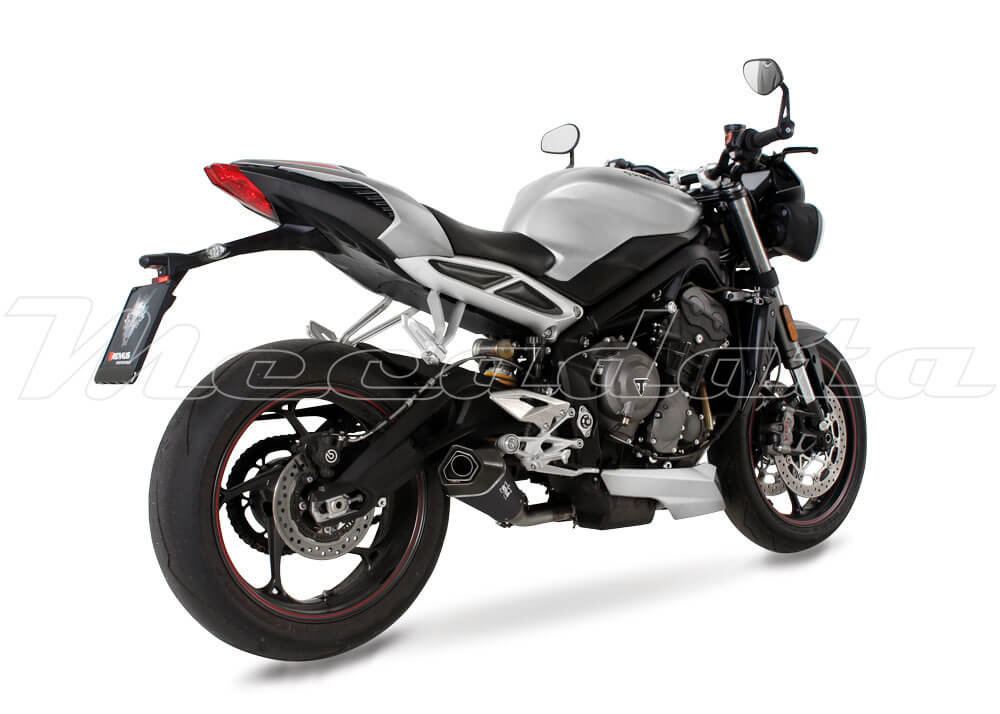 Triumph Street Triple 765 RS Echappement Remus Race Inox noir Ensemble