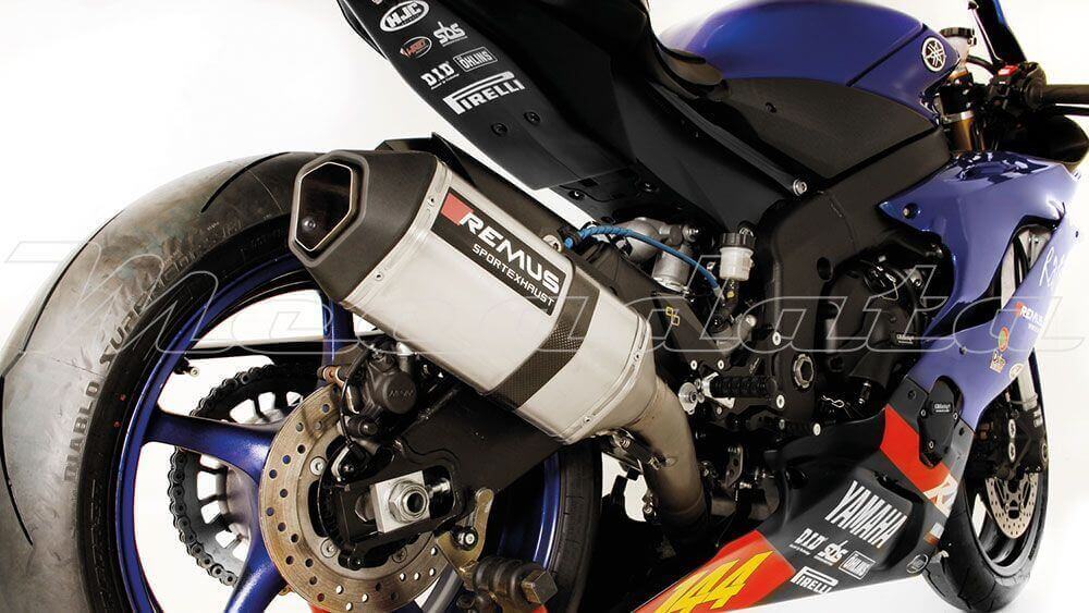 Yamaha YZF-R6 Ligne complète Echappement Remus Okami Race Titane Zoom