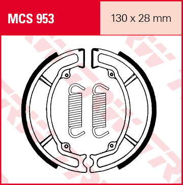 Jeu 2 Mâchoires frein Avant TRW Lucas MCS969 Yamaha XC 125 T Cygnus 95-00