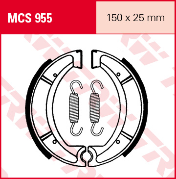 Mâchoires de frein Arrière TRW Lucas MCS955 Yamaha XT 600 Z Tenere 34L/55W 83-85